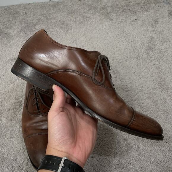 To Boot New York Brandon Cap Toe Oxford Men’s Size 9.5 Brown Leather 12981 main image 7